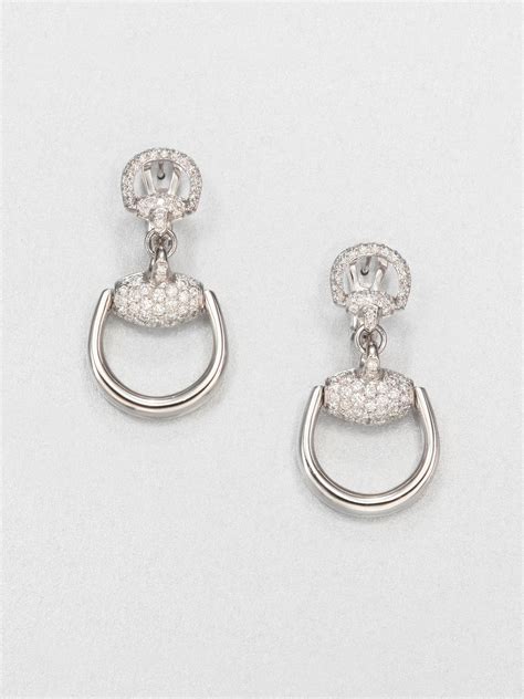 gucci earrings diamonds|gucci diamond earrings for women.